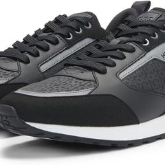 HUGO BOSS Men's Icelin Runn Sneakers with Monograms, Size EU 45 , UK 11, US 12