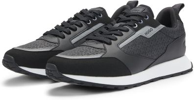 HUGO BOSS Men's Icelin Runn Sneakers with Monograms, Size EU 45 , UK 11, US 12