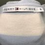 Tommy Hilfiger Ladies Light Blue & White Stripe V Neck Jumper Size Small Image 3