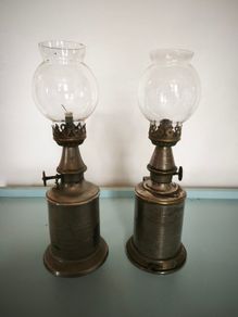 Antique/Vintage French Pigeon Lamps