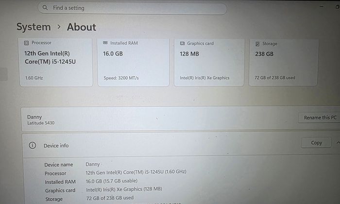 Dell Latitude 5430 I5 12th Gen 16gb Ram 256gb Ssd