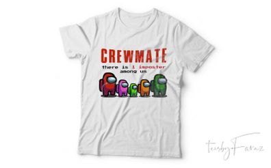 Crewmate there is 1 imposter among us gamer lover t shirt