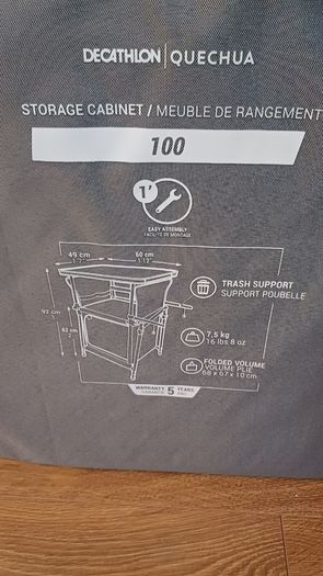 Camping storage cabinet decathlon