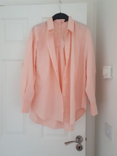 Zara cotton peach colour shirt
