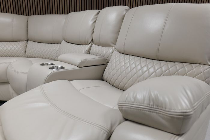 Light Beige Rita Corner Recliner Sofa