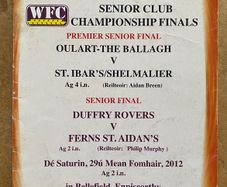 2012 Oulart-the-Ballagh v St. Ibars / Shelmalier - Wexford Senior Camogie Club Final  Programme