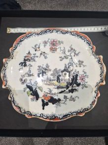 2 X Antique Ceramic Serving Plates