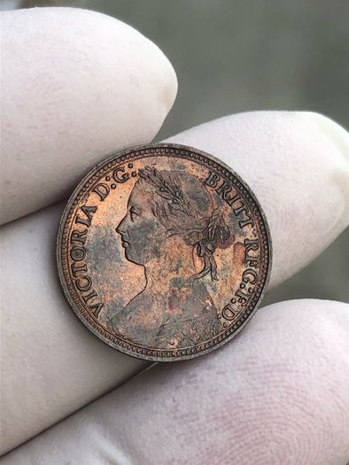 1878 Victoria Farthing Mint STATE