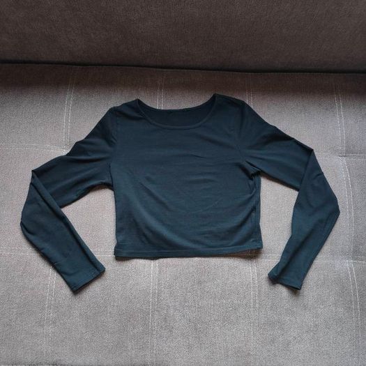 Black Long Sleeve cropped Top, size 10