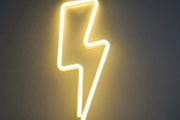 Bolt Neon Signs Bolt Night Lights For Wall Decor USB or Battery Powered For Bedroom Kids Room Living Room Bar Christmas(Warm White)