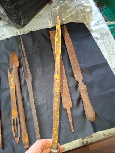 Antique Forged made Wood Carving Tool and Metal Files etc, Postage available or Collection,