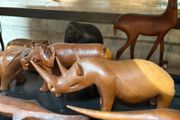 Vintage Carved wooden figures c1970