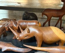 Vintage Carved wooden figures c1970