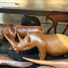 Vintage Carved wooden figures c1970