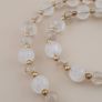Vintage Himalayan Quartz with Rosary Big Quartz Pendant Beaded Necklace Image 4