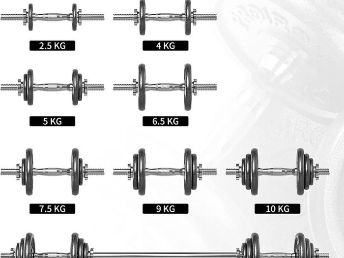 20kg Cast Iron Adjustable Dumbbell Set Hand Weight with Solid Dumbbell Handles Changed into Barbell Handily Perfect for Bodybuilding Fitness Weight Lifting Training Home Gym (FREE POSTAGE)