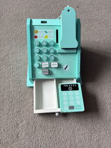 Wooden kids cash till