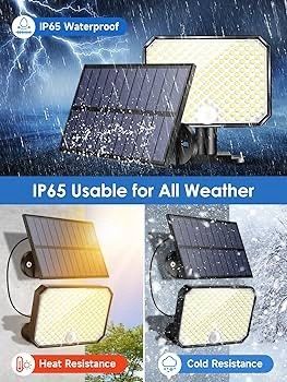 NEW SALE | Solar Lights Outdoor Garden, 190LED 1500LM Solar Lights, 3 Modes & Remote Solar Security Lights