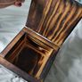 Wooden handmade jewelry box with wolf in retro style Image 5