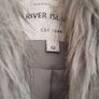River Island Grey faux leather jacket with removable fur trim Image 3
