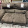 Brown suede 2 seater sofa Image 3