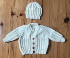 Baby Cardigan & Hat 3 to 6 months
