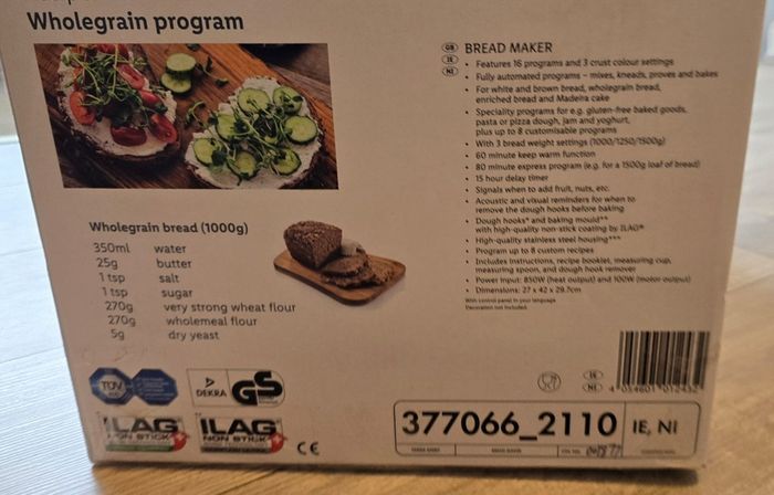 silver crest bread maker