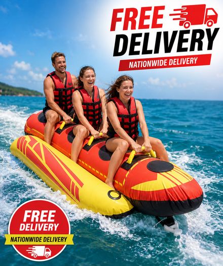 Banana Boat 3 Person Inflatable Towable Tube Heavy Duty Water Sports