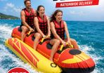 Banana Boat 3 Person Inflatable Towable Tube Heavy Duty Water Sports