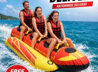 main image for ad Banana Boat 3 Person Inflatable Towable Tube Heavy Duty Water Sports