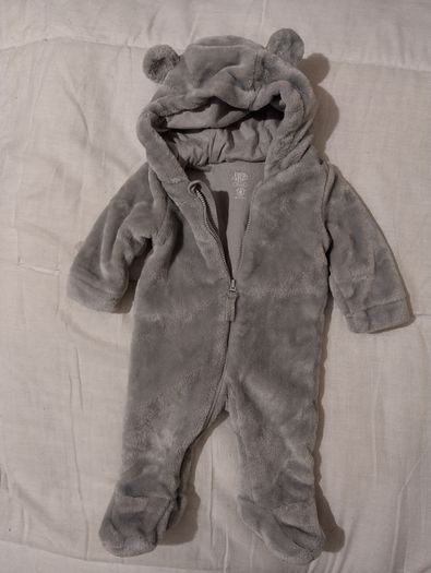 Warm cosy Hooded pramsuit all in one