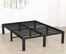 King Size Bed Frame, 36cm High Metal Platform Bed Frames