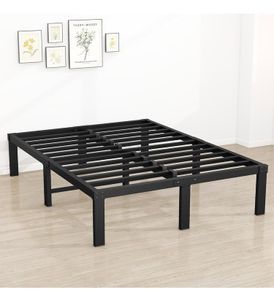 King Size Bed Frame, 36cm High Metal Platform Bed Frames