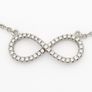 925 Sterling Silver & Cubic Zirconia Infinity Necklace Image 3