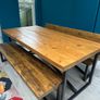 Industrial Style Reclaimed Wood Dining Table Image 5