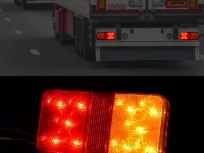 2pcs Multi-Purpose LED  Tail Lights High Brightness Truck LED Lights for Pickup Tractor Truck