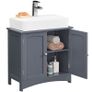 Washbasin cabinet with 2 doors dark or light grey Image 2