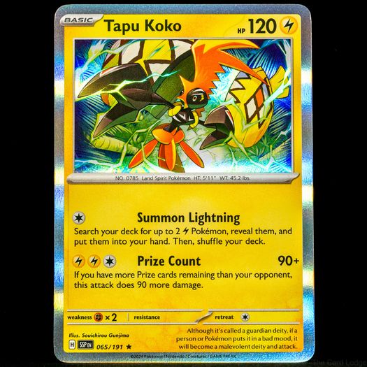 Tapu Koko 065/191 Holo Rare Surging Sparks Pokemon Card SV