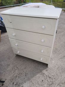 white chest of drawers