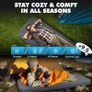 Self-Inflating Sleeping Pad, 4" Thick Camping Mattress with 9.5 R-Value, All Season Portable Foam Mat for Camping, Hiking, Tent & Car - Slate Grey, Single (203x71x10cm) Image 2