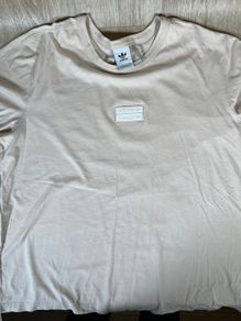 Adidas T- Shirt Mens 2XL Beige - Silicone Logo