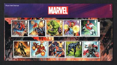 2019 Great Britain Marvel Comics Commemorative Stamps Presentation Pack