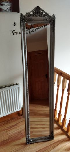 Chateau Cheval Mirror Silver 172 cm (H) x 40 cm (W) x 6 cm (D)