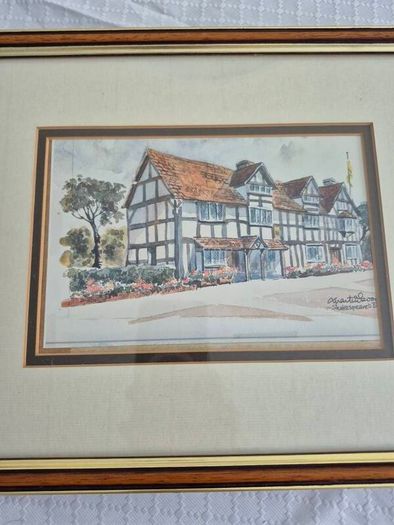 Pair of Framed Martin Goode Limited Edition Prints Stratford upon Avon Street Scenes