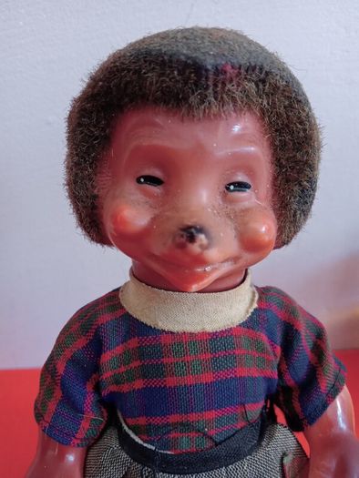 Vintage  Wind Up Hedgehog Doll 7" Tall 1950s-60s