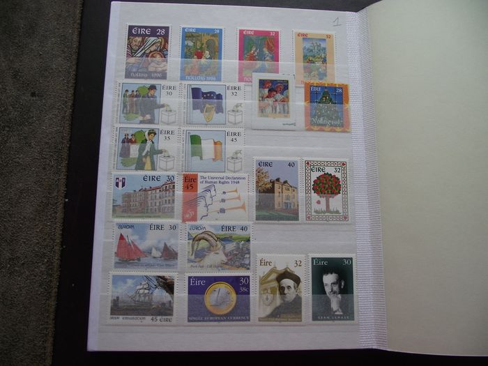 A New Stock Book With Collection Of Mint Irish Stamps