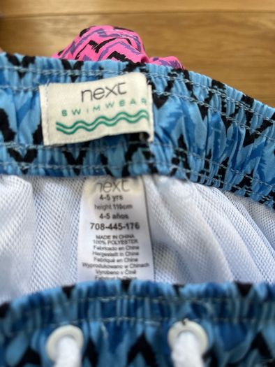 Next Swim Shorts with pockets. Age 4-5