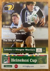 2006 Leinster v Glasgow Warriors - Heineken Cup Programme