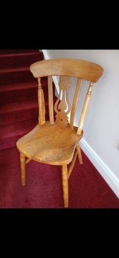 Custom-made Solid Elm Dining Table & 8 Chairs