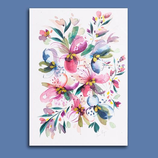 Original Watercolour Floral Painting
